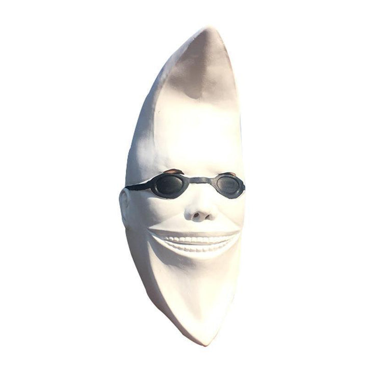 Halloween Moon Mask Headpiece - White Celestial Party Accessory
