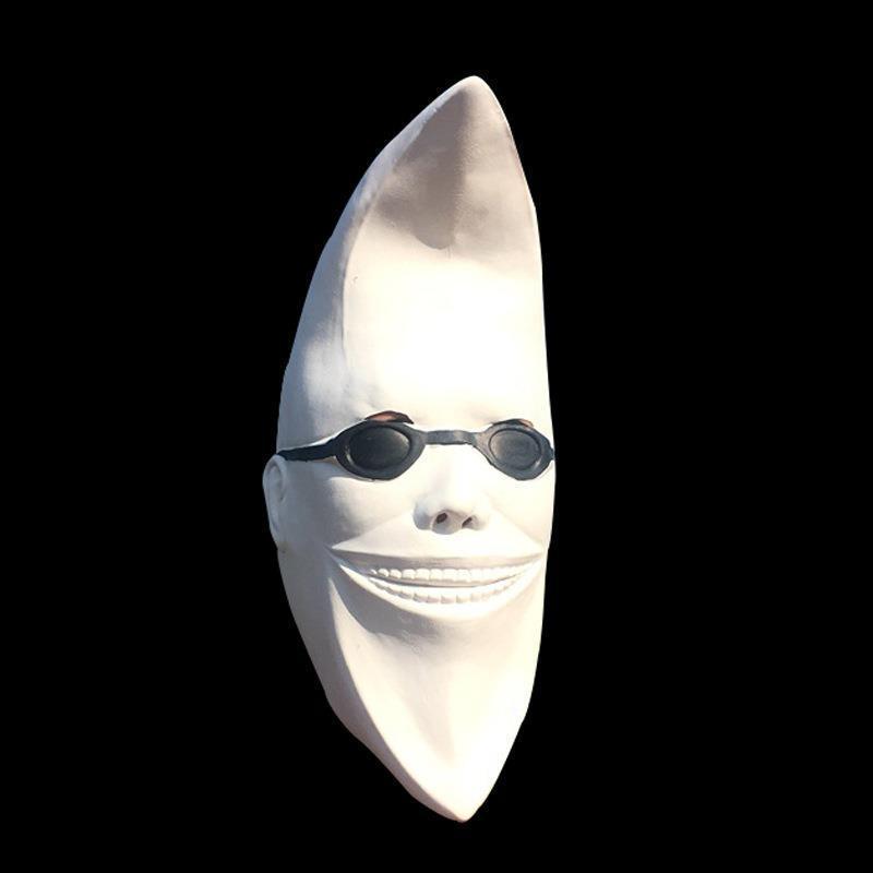 Halloween Moon Mask Headpiece - White Celestial Party Accessory