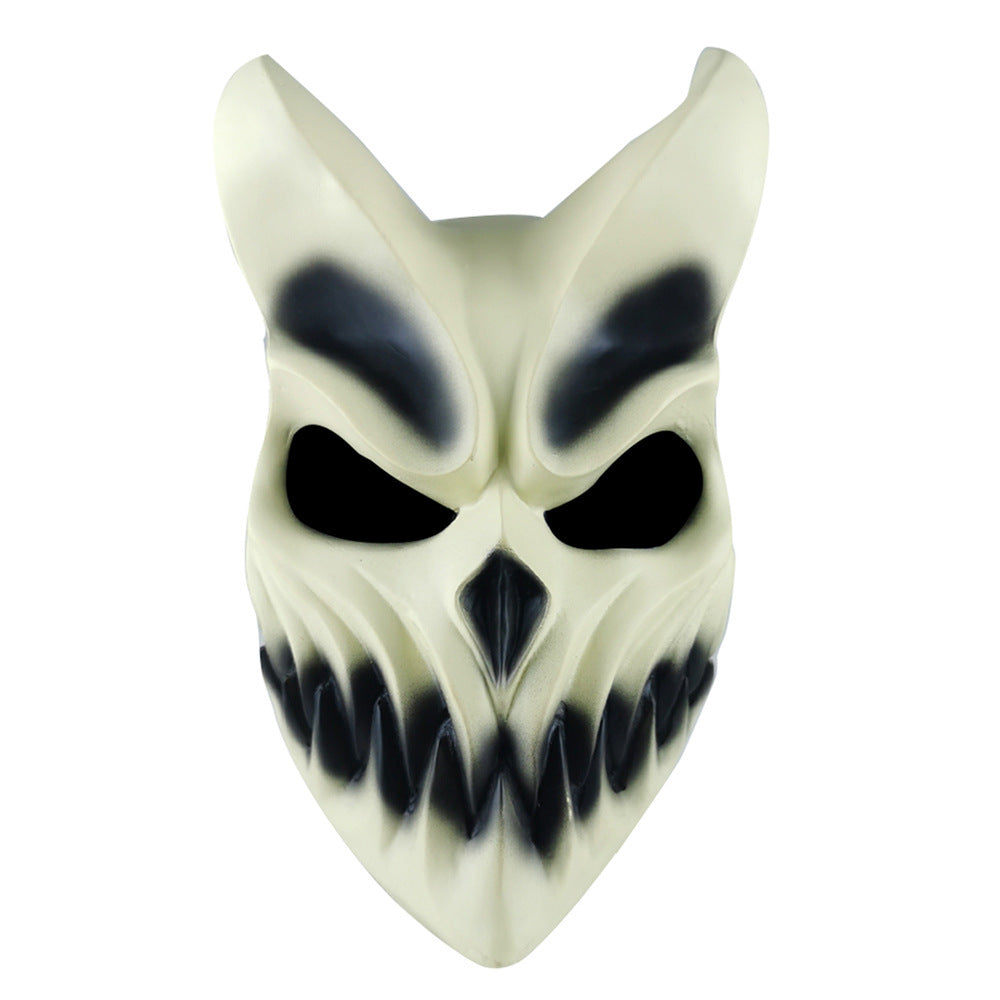 Halloween Movable Mouth Mask - PVC Party Accessory - White