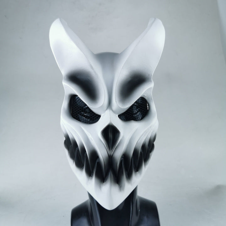 Halloween Movable Mouth Mask - PVC Party Accessory - White