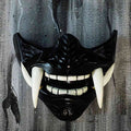 Halloween Noh Half-Face Latex Mask - Japanese Cosplay