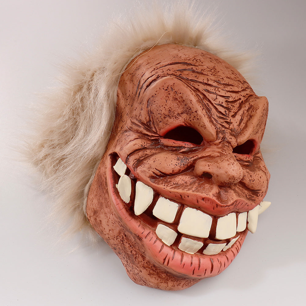 Halloween Old Man Mask with Buck Teeth - Funny Latex Costume