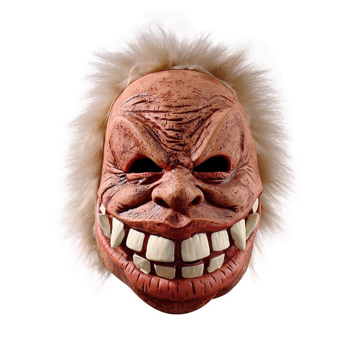 Halloween Old Man Mask with Buck Teeth - Funny Latex Costume - Natural
