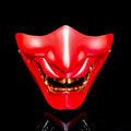 Halloween Prajna Half-Face Mask - Horror Resin Accessory