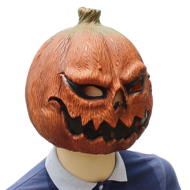 Halloween Pumpkin Latex Mask - Party & Trick-or-Treat Costume Accessor