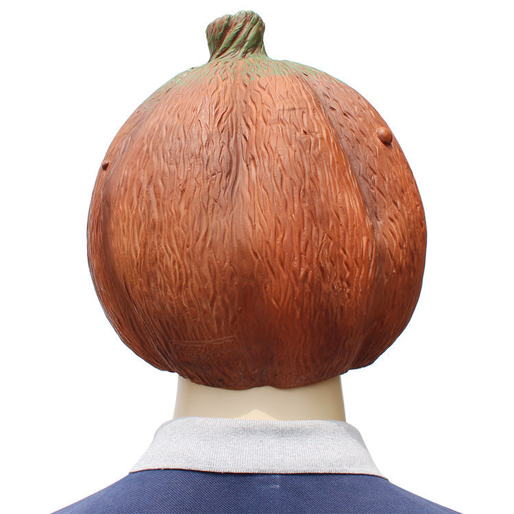 Halloween Pumpkin Latex Mask - Party & Trick-or-Treat Costume Accessor