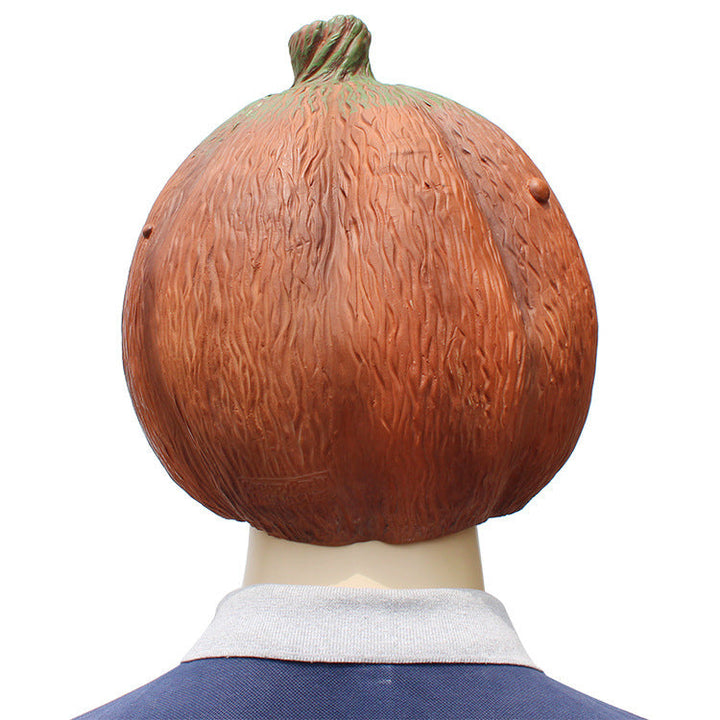 Halloween Pumpkin Latex Mask - Party & Trick-or-Treat Costume Accessor