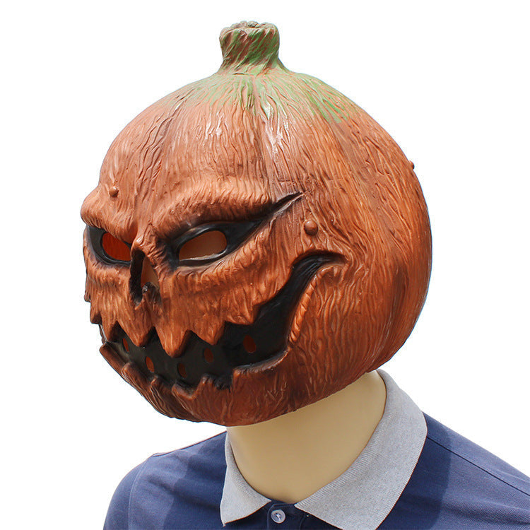 Halloween Pumpkin Latex Mask - Party & Trick-or-Treat Costume Accessor