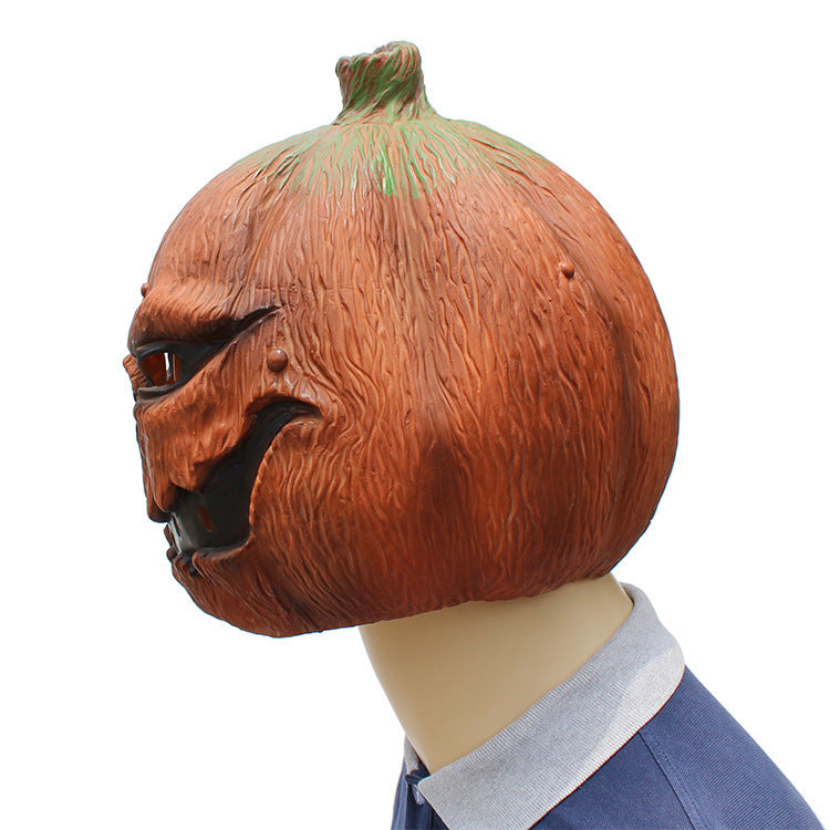 Halloween Pumpkin Latex Mask - Party & Trick-or-Treat Costume Accessor