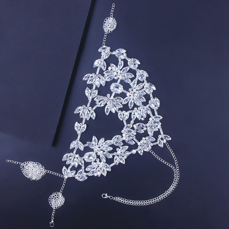 Halloween Rhinestone Masquerade Mask - Silver Party Accessory - Silver