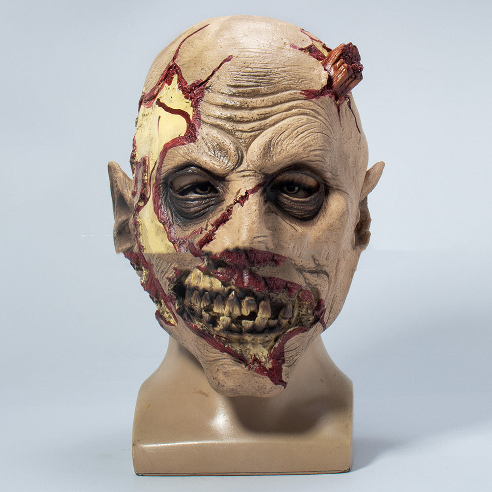 Halloween Scary Old Man Latex Mask - Creepy Character Face