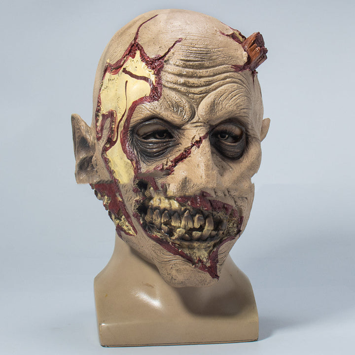 Halloween Scary Old Man Latex Mask - Creepy Character Face