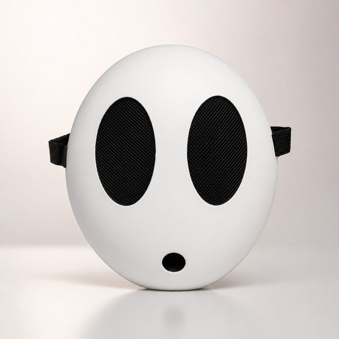 Halloween Shy Guy Mask - White Character Face Accessory - White 2