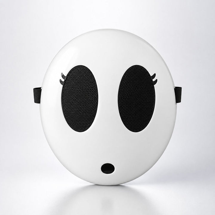 Halloween Shy Guy Mask - White Character Face Accessory - White