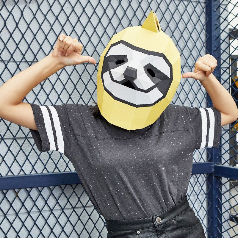 Halloween Sloth Mask - Paper Cardboard Party Costume Accessory