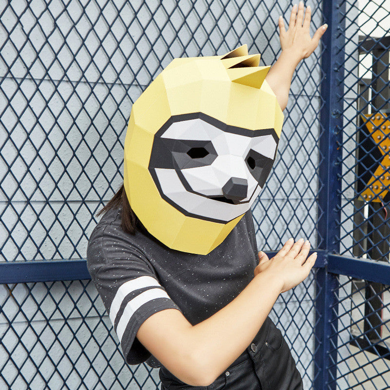 Halloween Sloth Mask - Paper Cardboard Party Costume Accessory