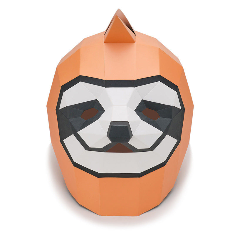 Halloween Sloth Mask - Paper Cardboard Party Costume Accessory - Orange