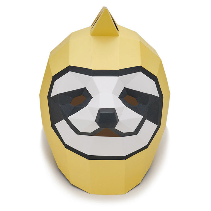 Halloween Sloth Mask - Paper Cardboard Party Costume Accessory - Yellow