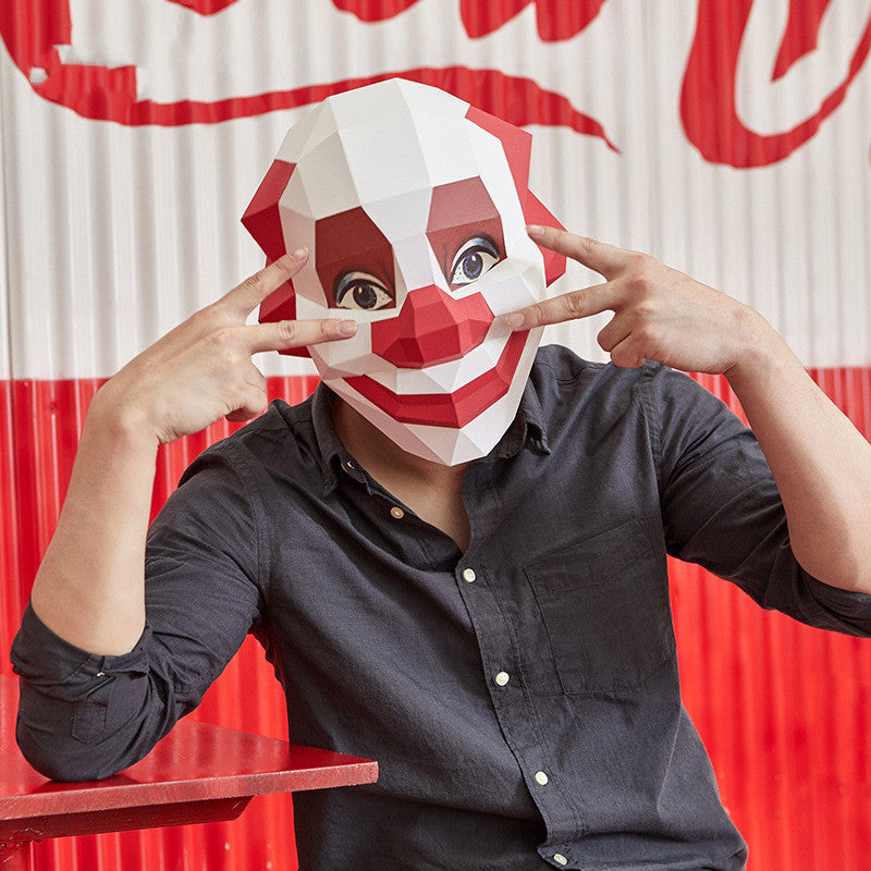 Halloween Smiling Creepy Clown Mask - Scary Cosplay Prop