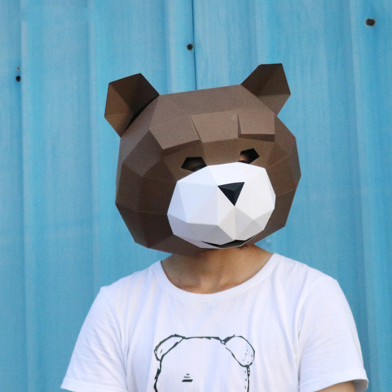 Halloween Smiling Teddy Bear Head Mask - DIY Craft Kit