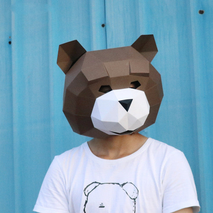 Halloween Smiling Teddy Bear Head Mask - DIY Craft Kit