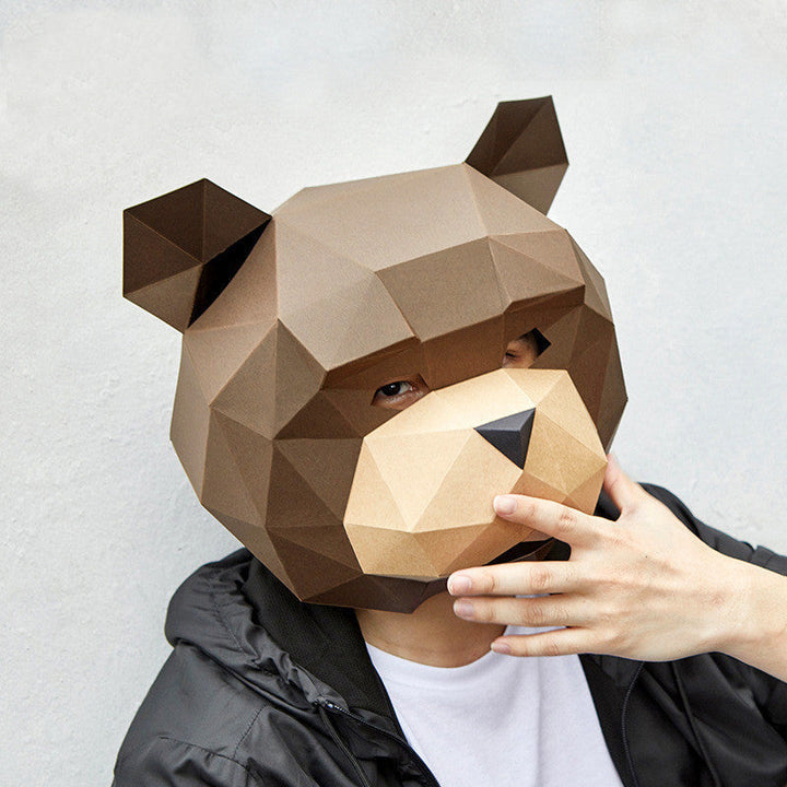 Halloween Smiling Teddy Bear Head Mask - DIY Craft Kit
