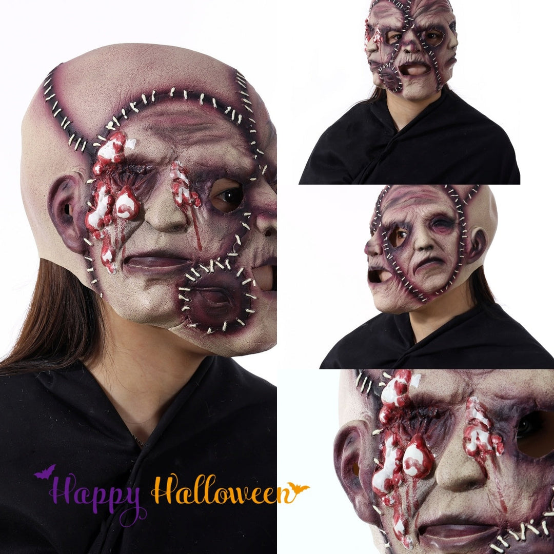 Halloween Three-Face Horror Mask - Realistic Latex Costume Prop
