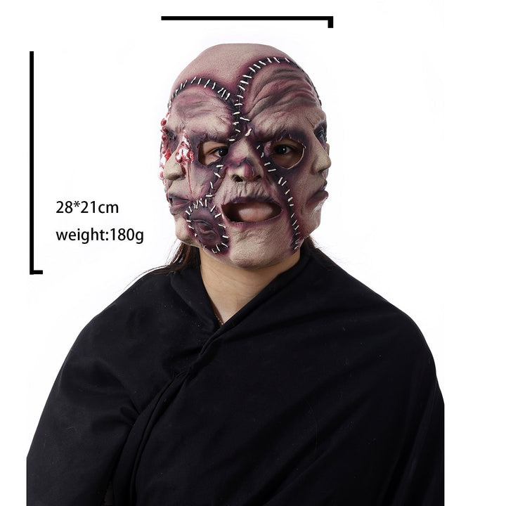 Halloween Three-Face Horror Mask - Realistic Latex Costume Prop