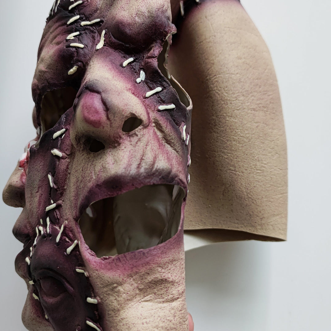 Halloween Three-Face Horror Mask - Realistic Latex Costume Prop