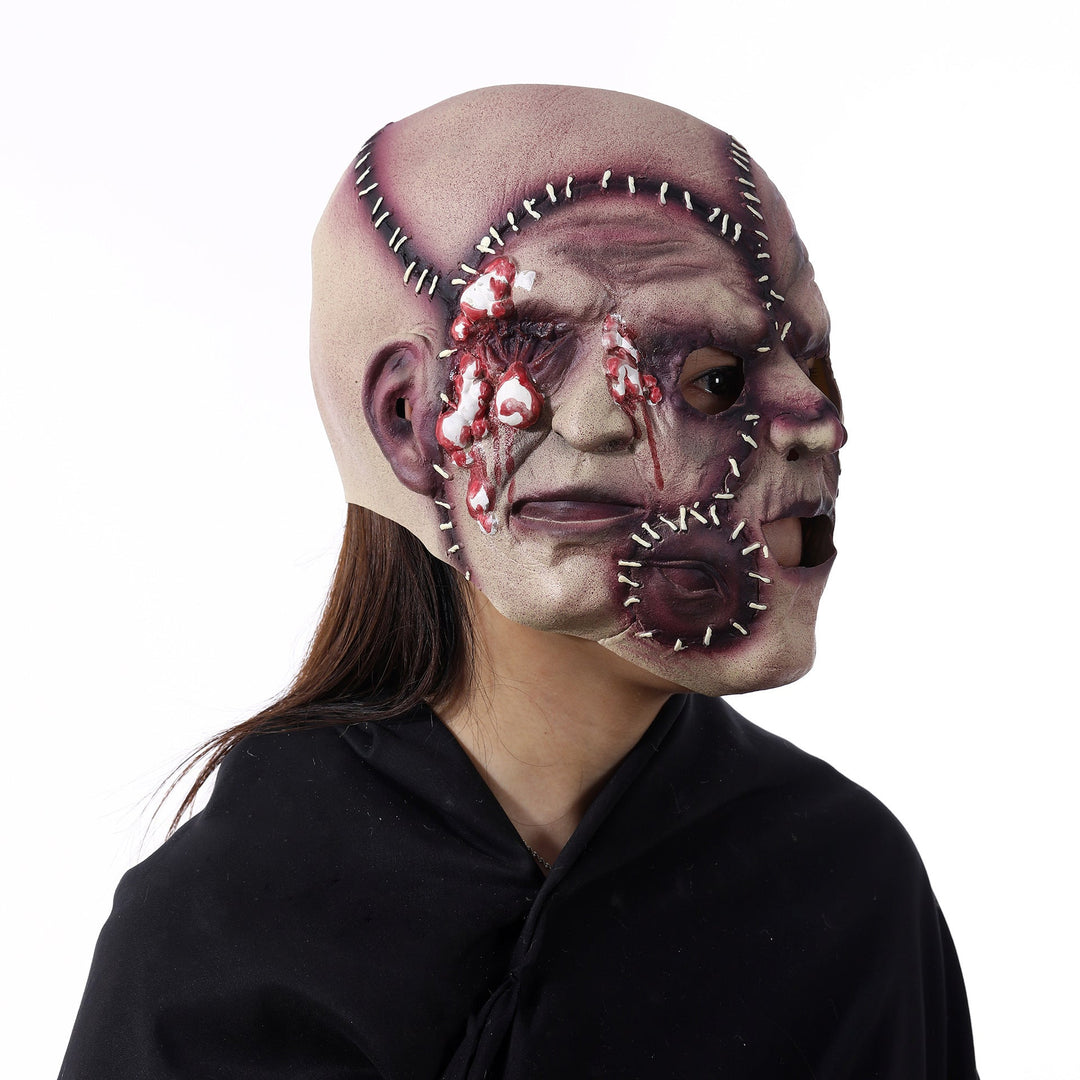 Halloween Three-Face Horror Mask - Realistic Latex Costume Prop
