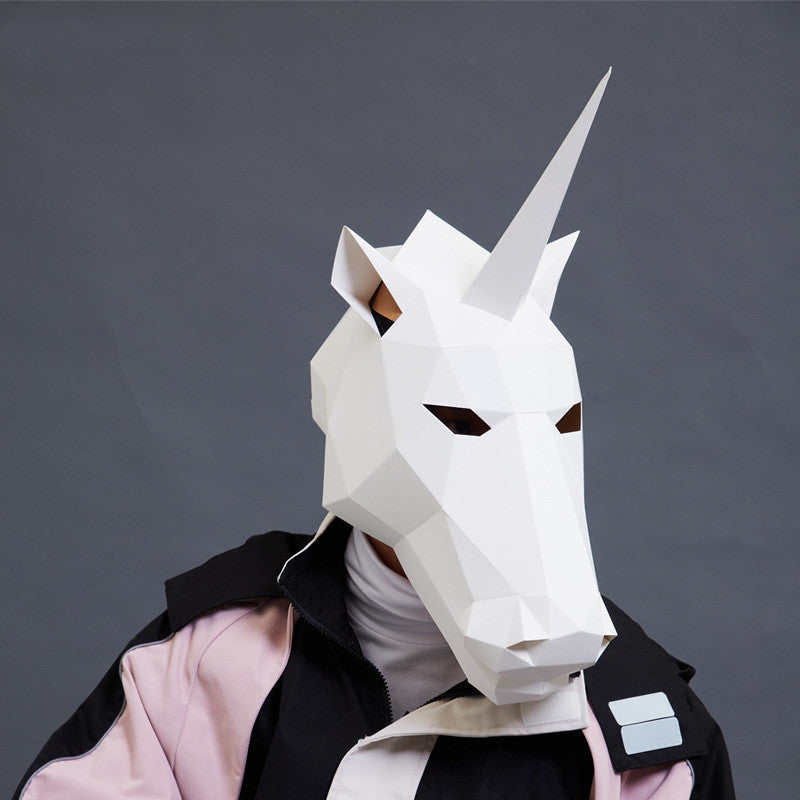 Halloween Tibetan Antelope Paper Headpiece - DIY Craft Mask