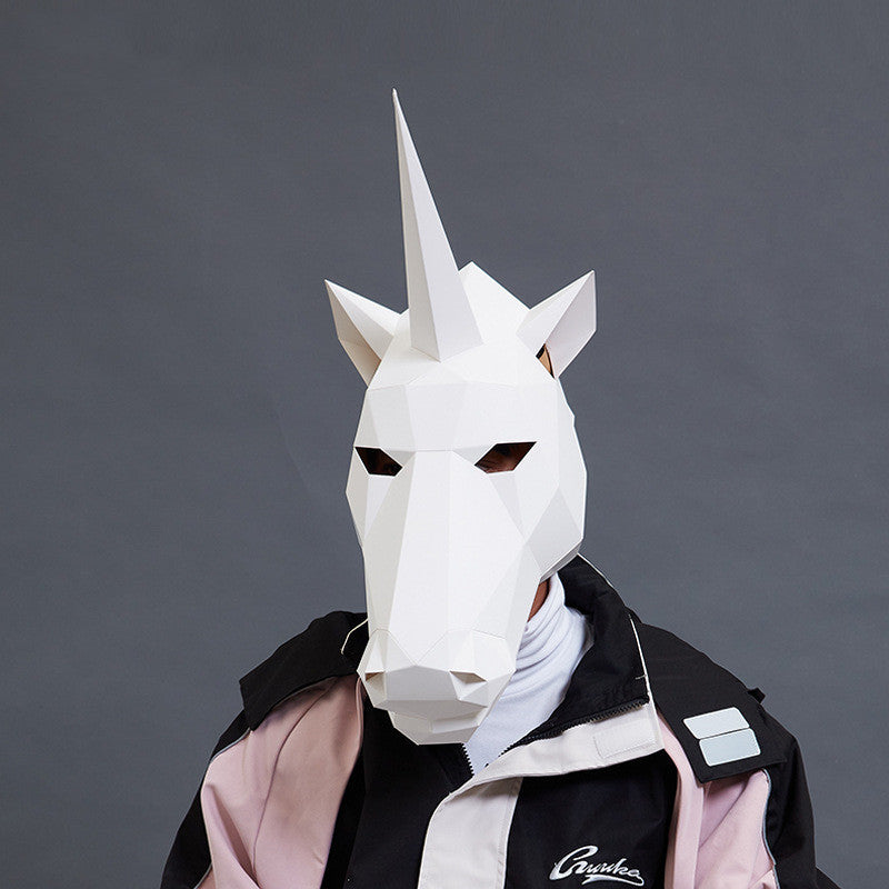 Halloween Tibetan Antelope Paper Headpiece - DIY Craft Mask