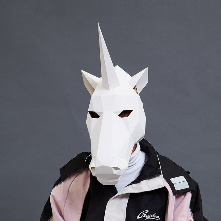 Halloween Tibetan Antelope Paper Headpiece - DIY Craft Mask