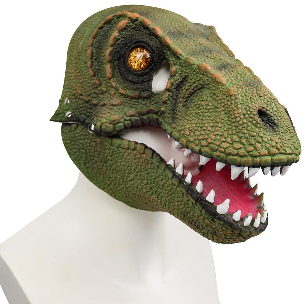 Halloween Velociraptor Dinosaur Mask - Moving Mouth Hood