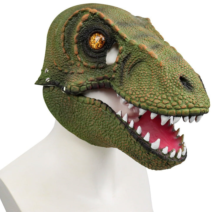 Halloween Velociraptor Dinosaur Mask - Moving Mouth Hood