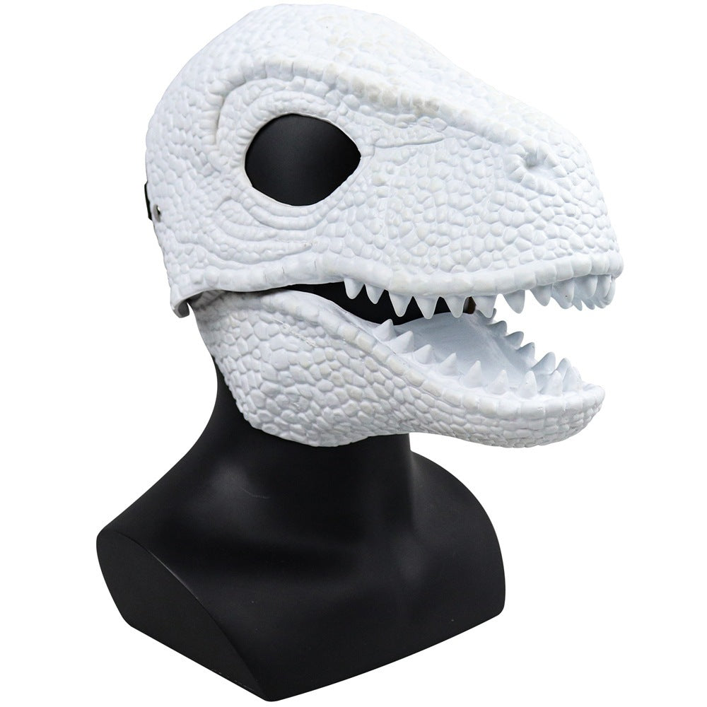 Halloween Velociraptor Dinosaur Mask - Moving Mouth Hood