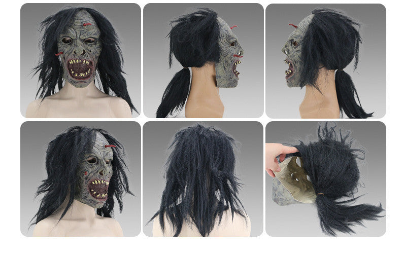 Halloween Worm Head Mask - Creepy Party Costume Accessory