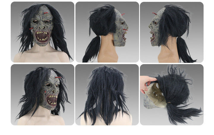 Halloween Worm Head Mask - Creepy Party Costume Accessory