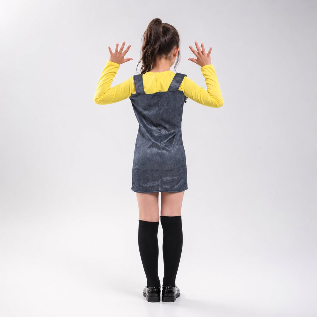 Kids' Minions Halloween Costume with Dress & Glasses