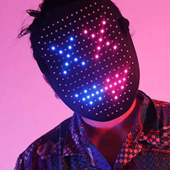 LED Halloween Mask with 50 Light Patterns - Gesture Control