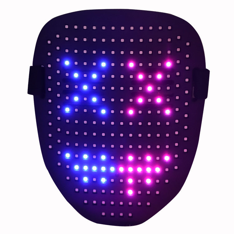 LED Halloween Mask with 50 Light Patterns - Gesture Control