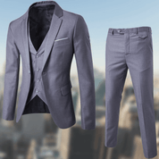 Men's 3-Piece Slim Fit Suit - Wedding & Formal - Grey