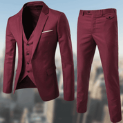 Men's 3-Piece Slim Fit Suit - Wedding & Formal - Red