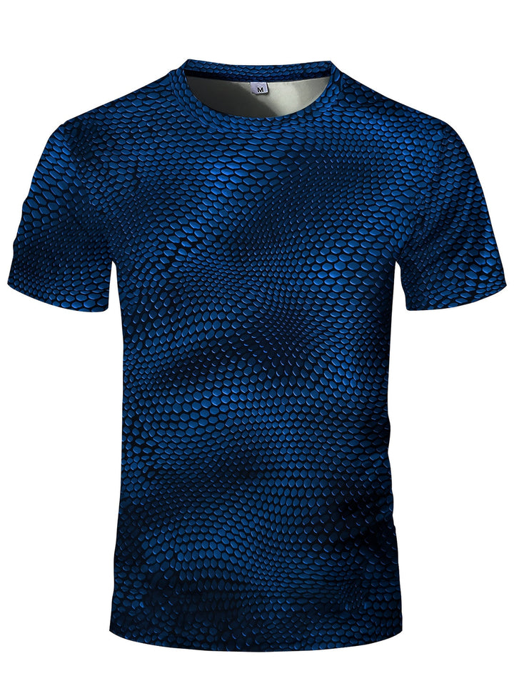 Men's 3D Geometric T-Shirt - Stretch Sport Top
