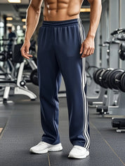 Men's Athletic Shorts - Breathable Drawstring Training Shorts - Blue