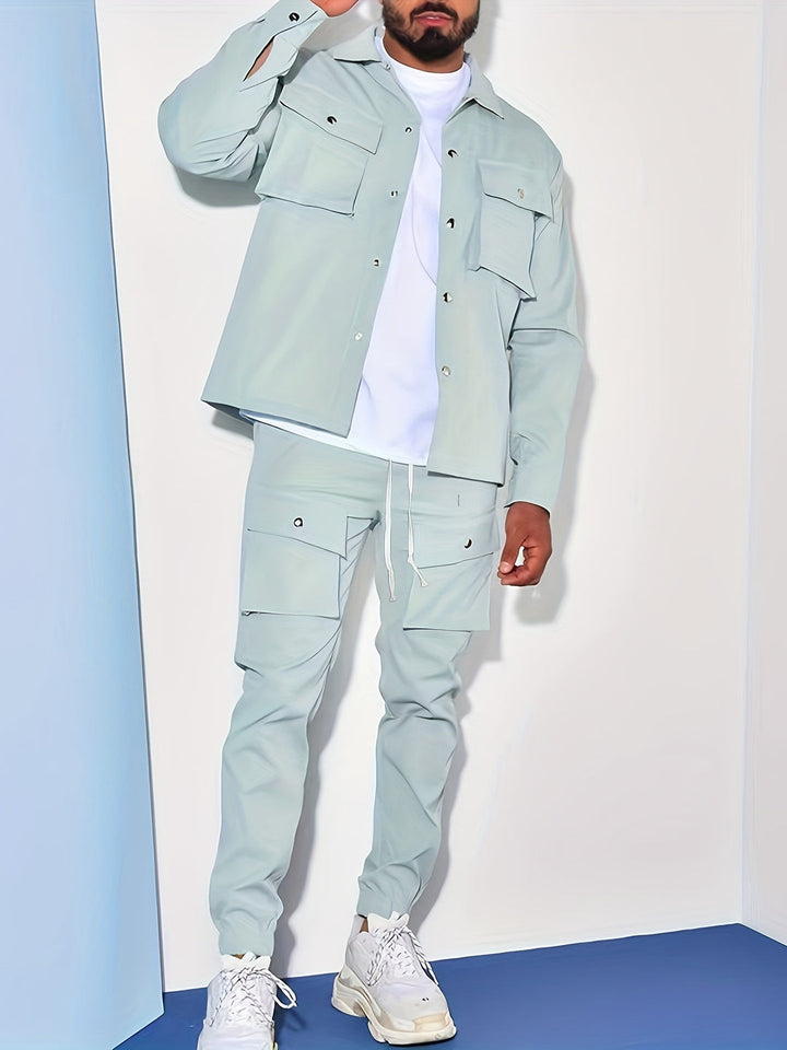 Men's Blazer & Chino Pants Set - Modern Casual - Green