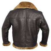 Men's Bomber Jacket Winter Leather - Lined & Zippered