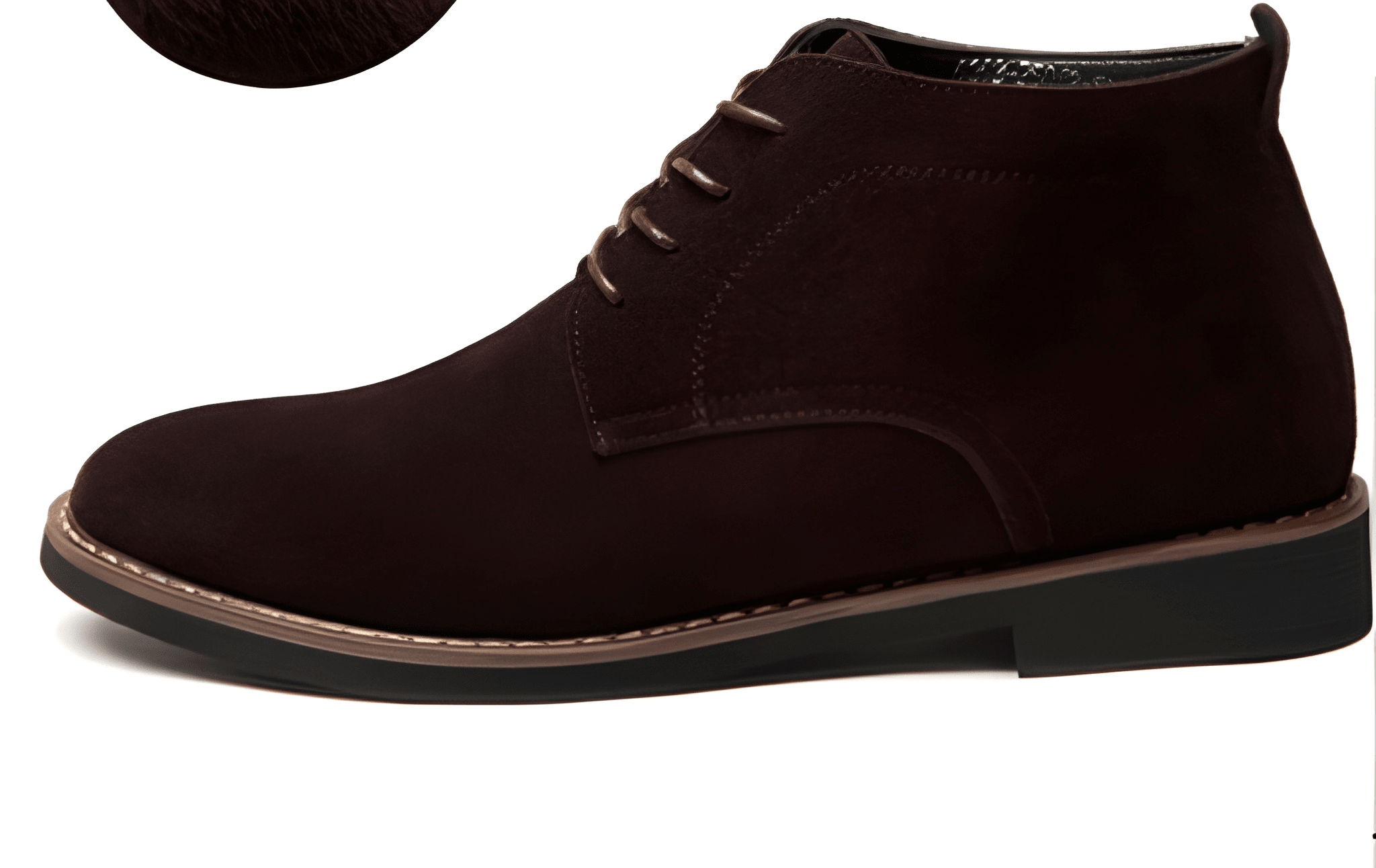 Men's Brushed Suede Boots - Timeless Elegance & All-Day Comfort - Brown