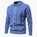 Men's Cable Knit Crew Neck Sweater - Classic Style