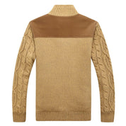 Men's Cable Knit Vest with Plush Lining - Warm & Stylish